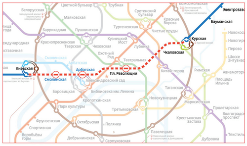 22/11: Tạm đóng cửa 3 ga tàu điện ngầm khu vực trung tâm Moskva