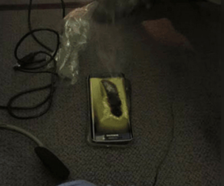 NÓNG: Samsung Galaxy S6 phát nổ trên máy bay