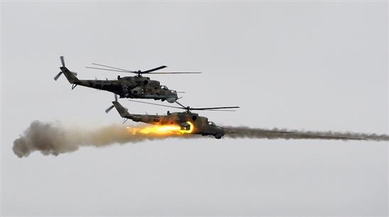 VIDEO: Máy bay của Không quân Nga tấn công diệt IS ở Homs