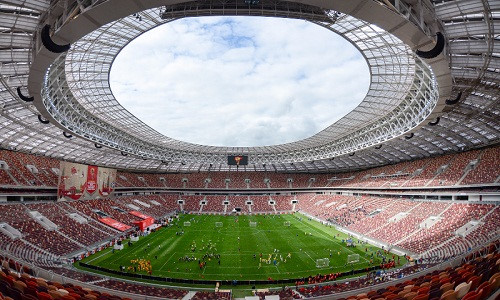 Toàn cảnh sân vận động diễn ra trận khai mạc World Cup 2018