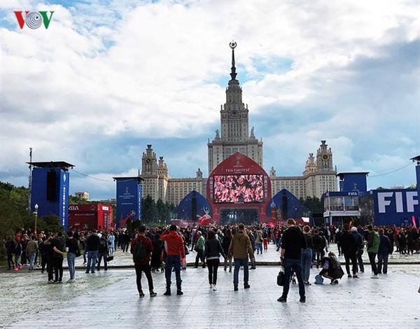 Cận cảnh Fan Zone đầy đủ tiện nghi phục vụ World Cup 2018 tại Moskva