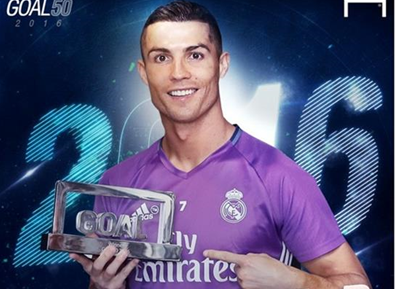 Vượt Messi, C.Ronaldo nhận giải xuất sắc nhất năm của tờ Goal