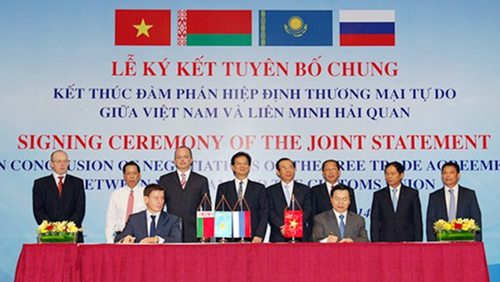Việt Nam sẽ là quốc gia đầu tiên ký một FTA với Liên minh kinh tế Á-Âu
