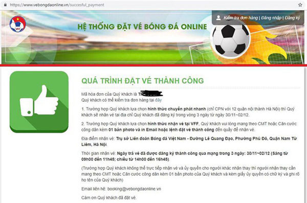 Đã hết vé bán qua mạng trận bán kết AFF Cup giữa Việt Nam - Philippines