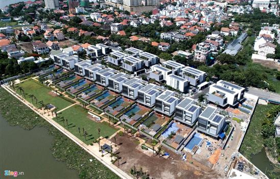 Cận cảnh dự án biệt thự trăm tỷ mỗi căn vừa bị phạt ở Sài Gòn