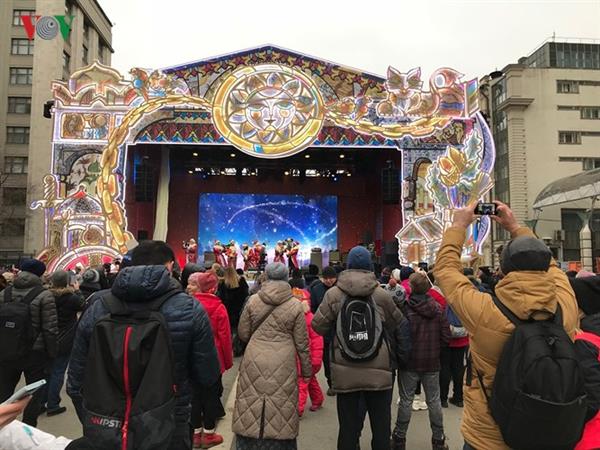 Không khí lễ hội Năm mới ngập tràn ở thủ đô Moscow