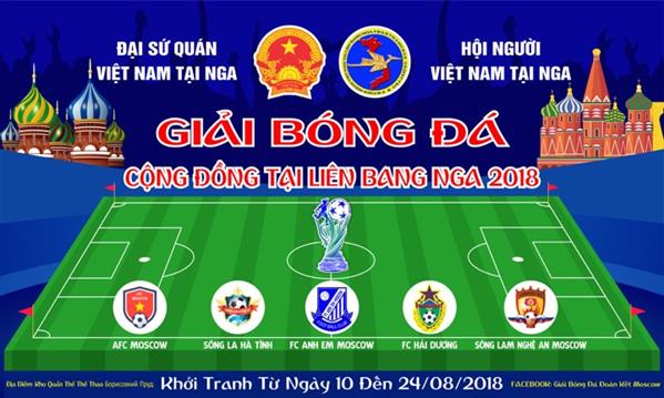 Lịch thi đấu- Giải bóng đá cộng đồng người Việt tại Liên bang Nga năm 2018