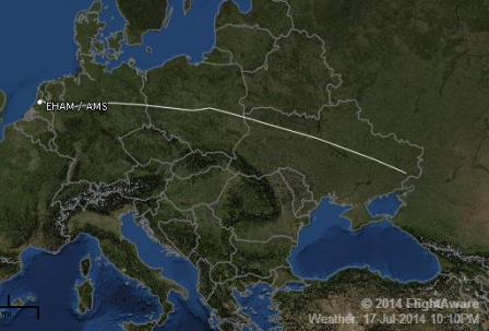 Hành trình kỳ lạ trong đường bay của MH17