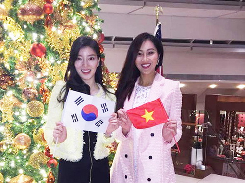 Diệu Ngọc chung phòng với người đẹp Hàn Quốc tại 'Hoa hậu Thế giới'