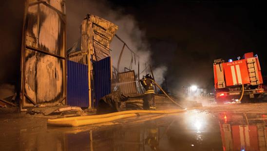 Moskva: Cháy ở chợ vật liệu xây dựng km 41 MKAD
