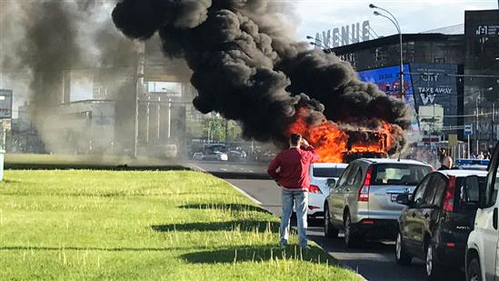 Moskva: Cháy xe buýt  ở khu Tây Nam thành phố