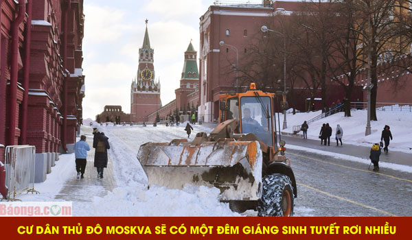 Cư dân thủ đô Moskva sẽ có một đêm Giáng sinh tuyết rơi nhiều
