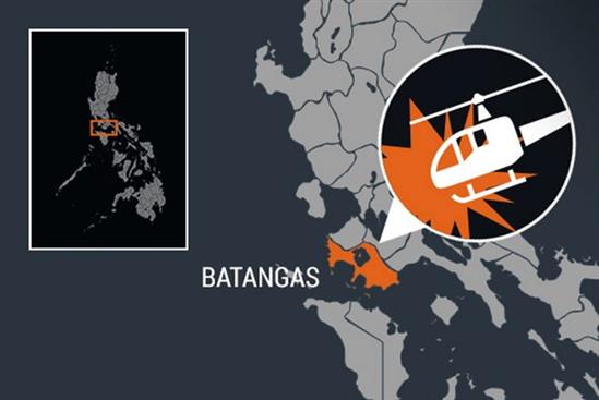 Rơi máy bay trực thăng ở Philippines, 8 người thương vong