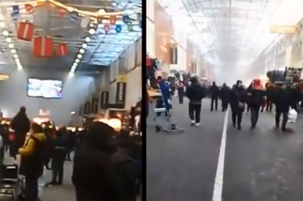 Moskva: Trên mạng xã hội xuất hiện video vụ cháy ở chợ Sadovod sáng 25/1/2018
