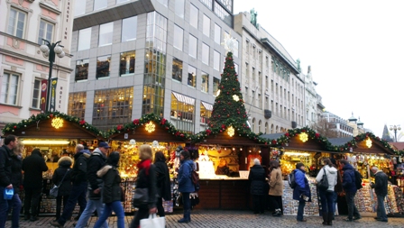 Đi chợ Giáng Sinh ở Praha