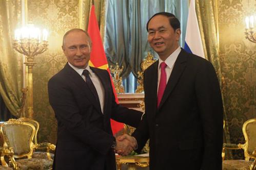 Chủ tịch nước Trần Đại Quang hội đàm với Tổng thống Putin