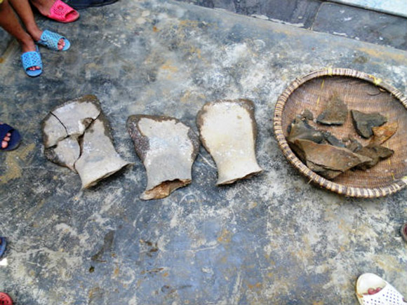 Đào giếng, phát hiện xương hóa thạch khổng lồ ở Nghệ An