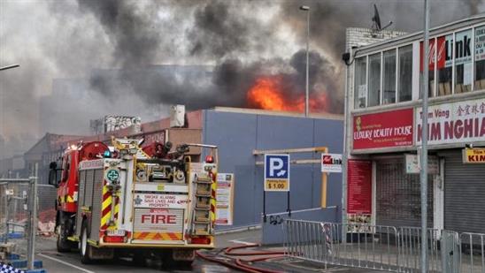 Cháy chợ người Việt ở Footscray, tây Melbourne, Úc