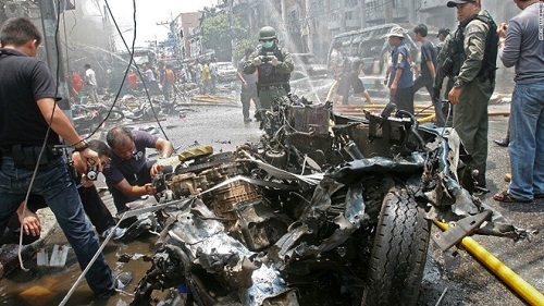 Hơn 10 quả bom phát nổ đồng loạt ở Thái Lan
