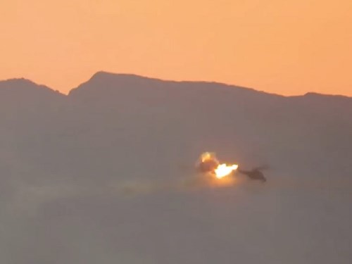 Video cảnh trực thăng Mi-25 của Nga bị bắn rơi