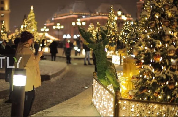 Thủ đô Moscow trang hoàng lộng lẫy đón Giáng sinh