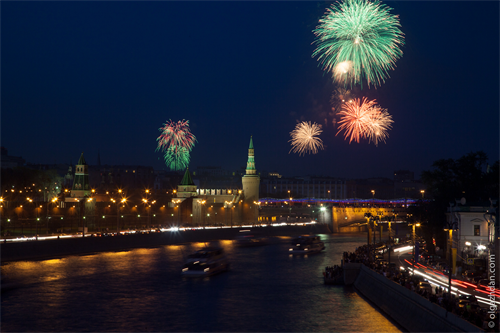 Moskva: Các điểm bắn pháo hoa chào mừng Năm mới 2015