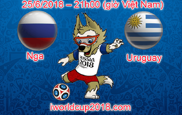 Xem bóng đá World Cup 2018, trực tiếp trận Nga vs Uruguay trên VTV6