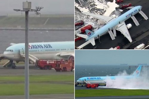 Máy bay chở 319 người bốc cháy trước khi cất cánh