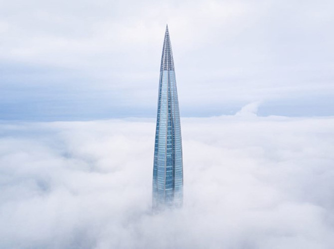 Chóng mặt với tòa tháp cao nhất châu Âu sắp hoàn thành tại Nga