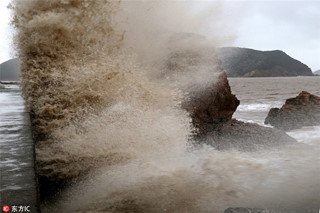 Hình ảnh siêu bão Meranti tấn công Phúc Kiến, Trung Quốc