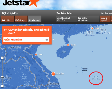 Jetstar Paciffic lên tiếng bản đồ Biển Đông thành Nam Trung Hoa