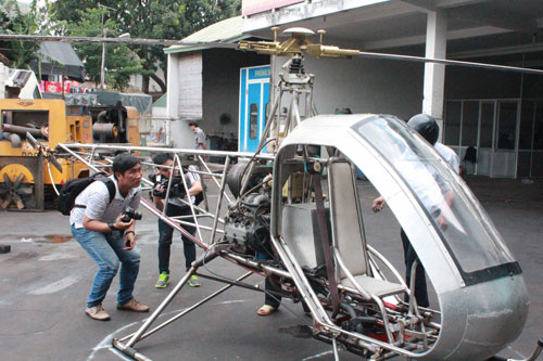 Kỹ sư Bùi Hiển khởi động thử nghiệm trực thăng tự chế