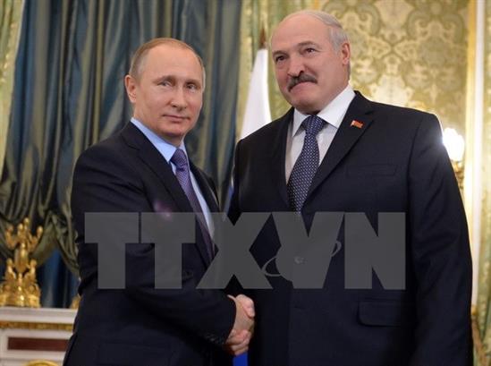 Tổng thống Nga Putin tiếp Tổng thống Belarus tại Điện Kremlin