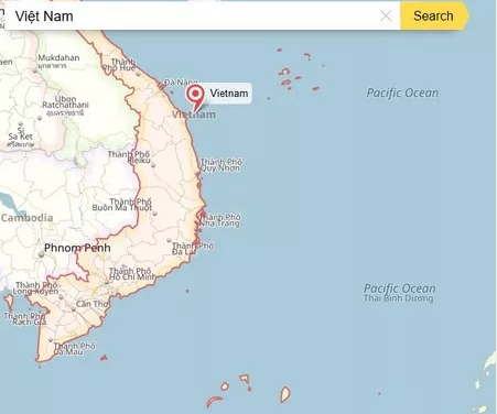 Dịch vụ bản đồ Yandex (Nga) khẳng định Hoàng Sa, Trường Sa là của Việt Nam