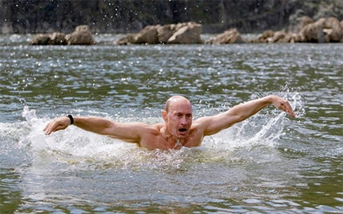 Tổng thống Putin được tặng huân chương về bơi lội