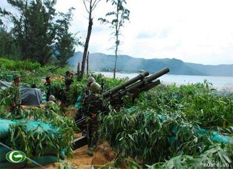 Pháo binh Quân khu 7 diễn tập bảo vệ bờ biển