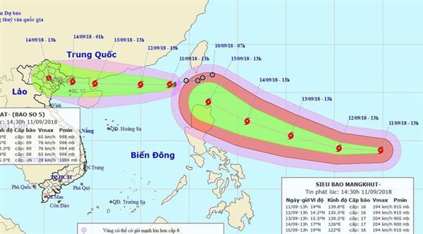 Khẩn cấp ứng phó với siêu bão Mangkhut và bão số 5