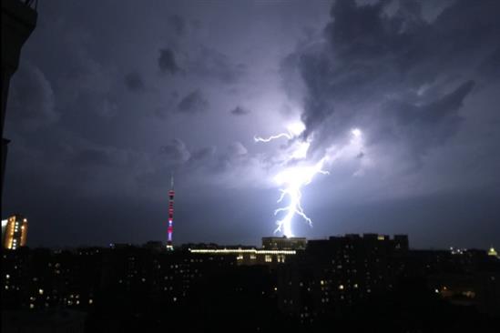 Moskva: Trận sấm sét kỷ lục và mưa giông lớn tràn qua thành phố