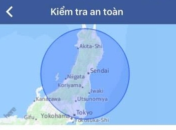Nhiều người Việt ở Nhật Bản lên Facebook đánh dấu mình an toàn trong động đất