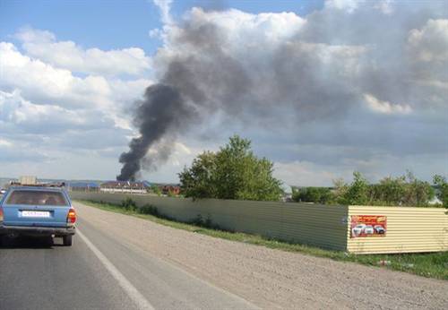 Cháy chợ bán buôn ở ngoại ô TP. Pyatigorsk