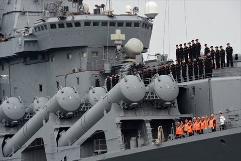 Tàu chiến Hạm đội Thái Bình Dương của Nga đã đến quân cảng Cam Ranh