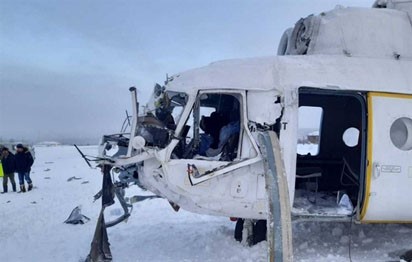 Trực thăng Mi-8 hạ cánh khẩn cấp ở Nga, 15 người bị thương