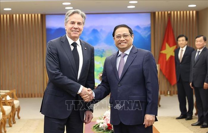 Thủ tướng Phạm Minh Chính tiếp Bộ trưởng Ngoại giao Hoa Kỳ