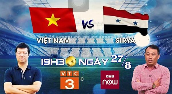 Trận Olympic Việt Nam vs Olympic Syria được chiếu trên kênh nào?