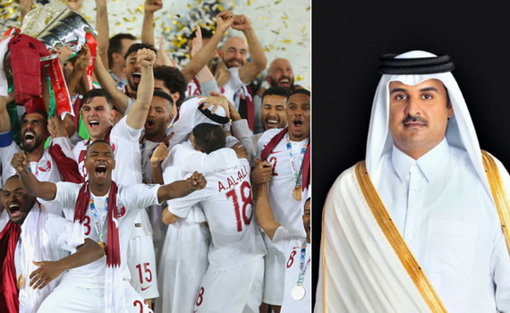 Đội tuyển Qatar nhận thưởng 