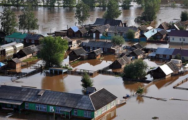 Mưa lớn gây ngập lụt nặng nề ở khu vực Siberia, LB Nga