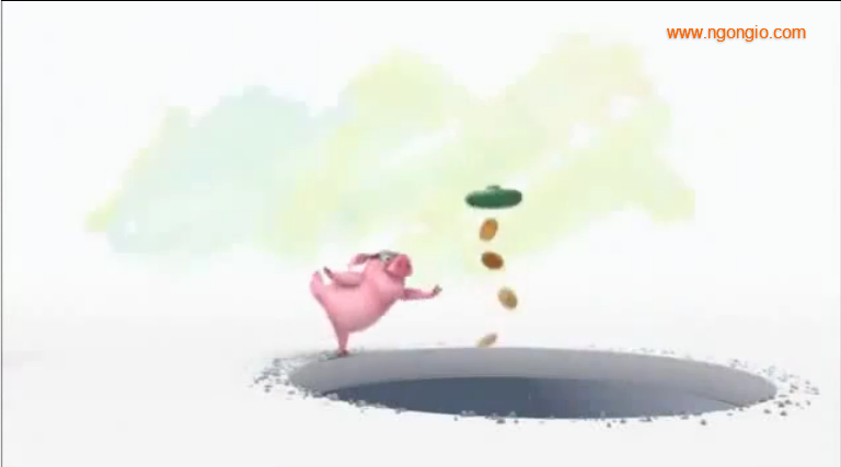 Hoạt hình vui: Chú lợn tham ăn