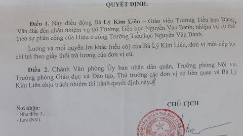 Quyết định cuối cho cô giáo tự tử trước mặt lãnh đạo
