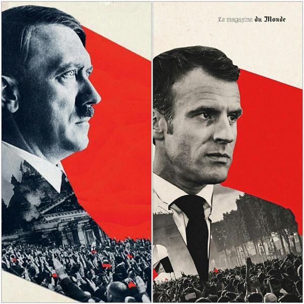Tạp chí Pháp phải xin lỗi vì trang bìa liên tưởng Tổng thống Macron với Hitler