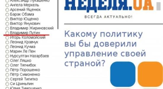 84% người Ukraine muốn ông Putin làm Tổng thống nước mình
